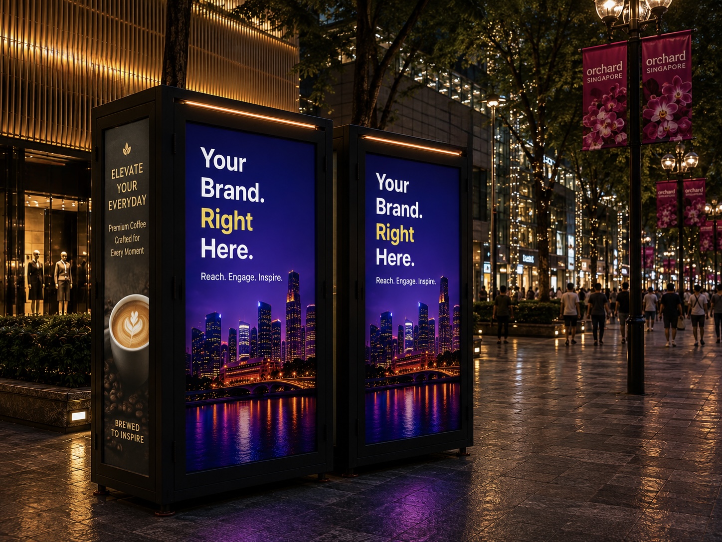 EyesatPod 4-seater pods with digital advertising
